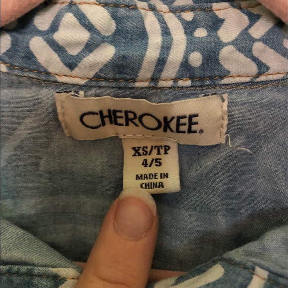 Girls Tribal Print Button Up - Picture 2 of 4